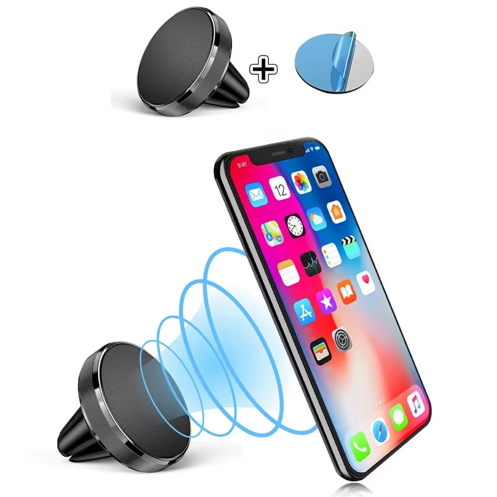 Magnetic Car Phone Holder Stand in Car for Iphone X Samsung Magnet Air Vent Mount Cell Mobile Phone Support GPS